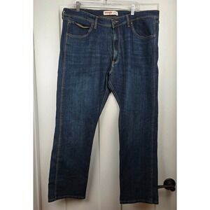 Wrangler Regular Fit Mens Jeans Dark Wash Stretch Denim 38x29 Item ID# 1796601
